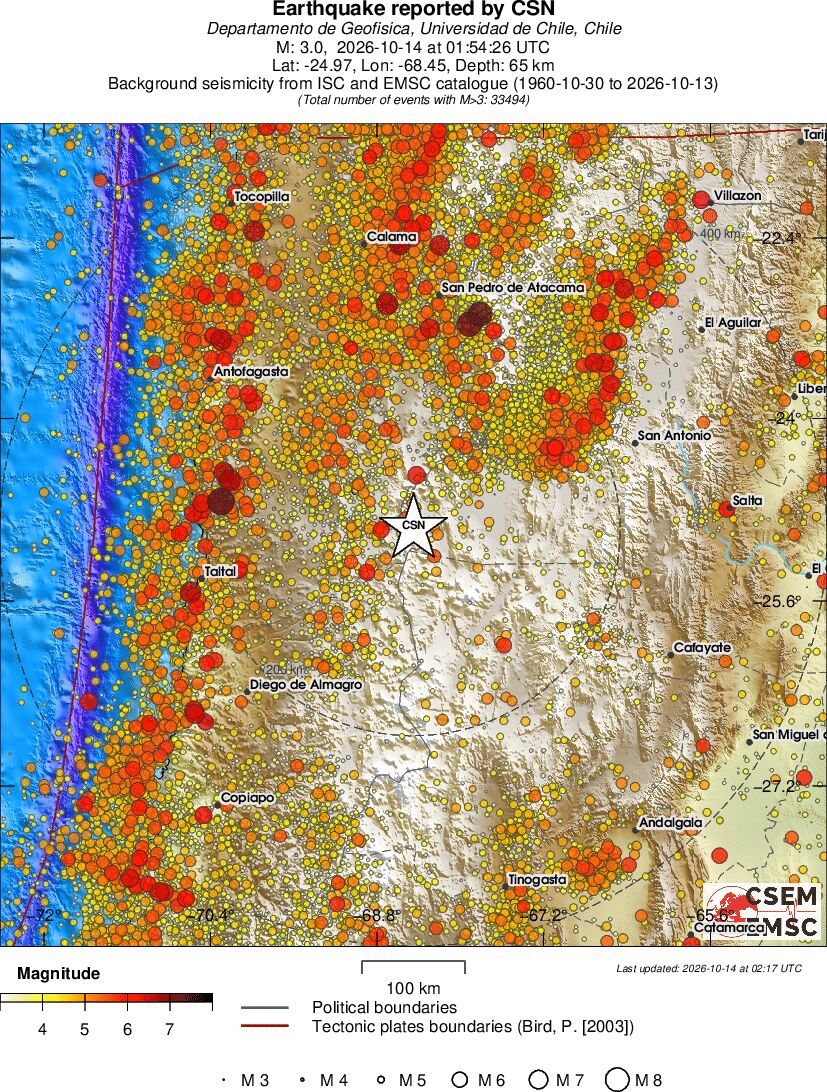 regional magnitude historical seismicity