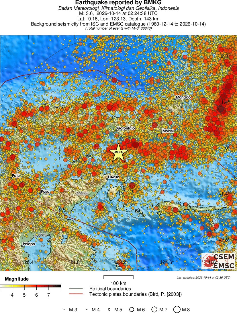 regional magnitude historical seismicity