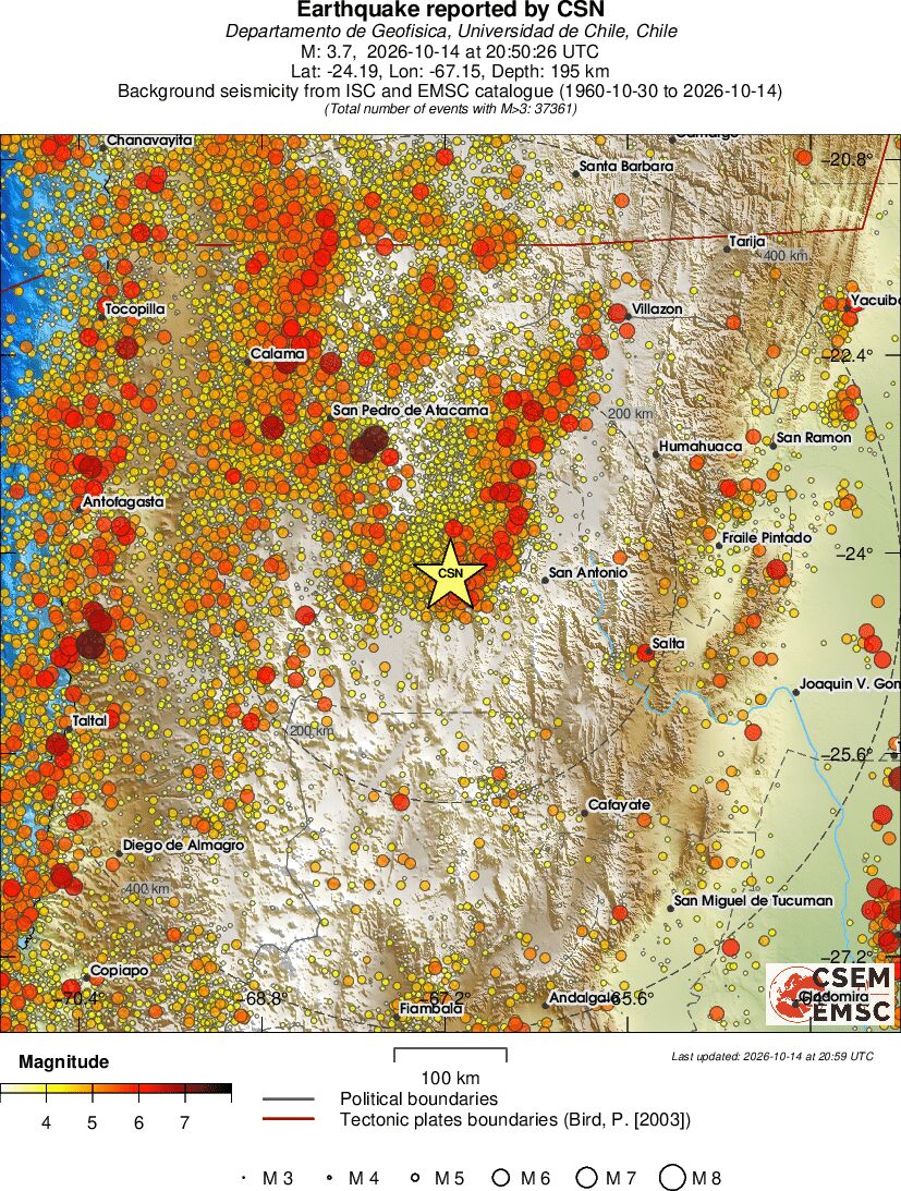 regional magnitude historical seismicity