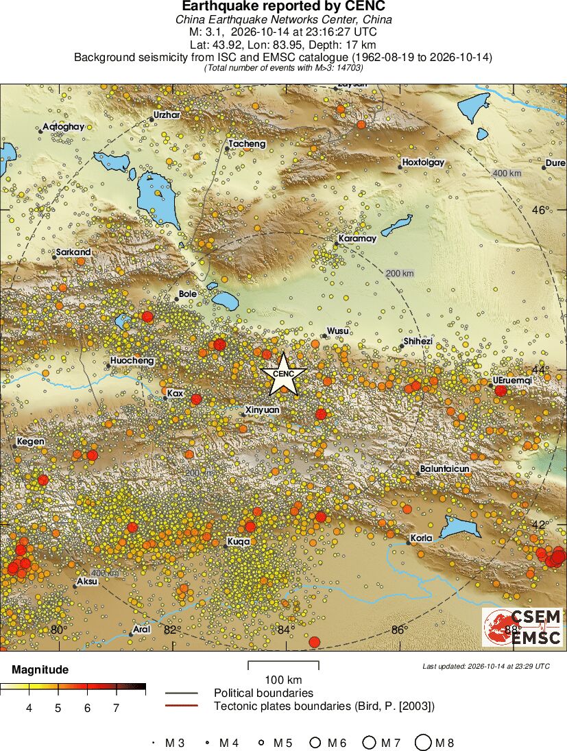 regional magnitude historical seismicity