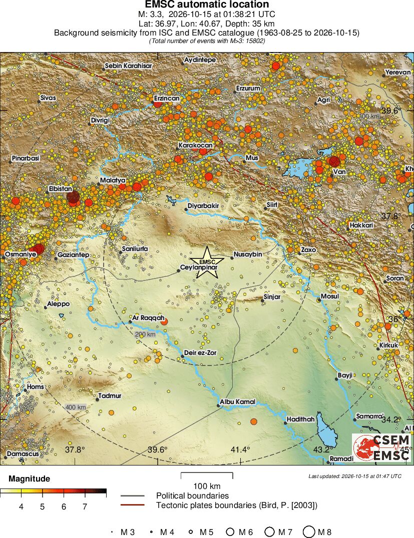 regional magnitude historical seismicity