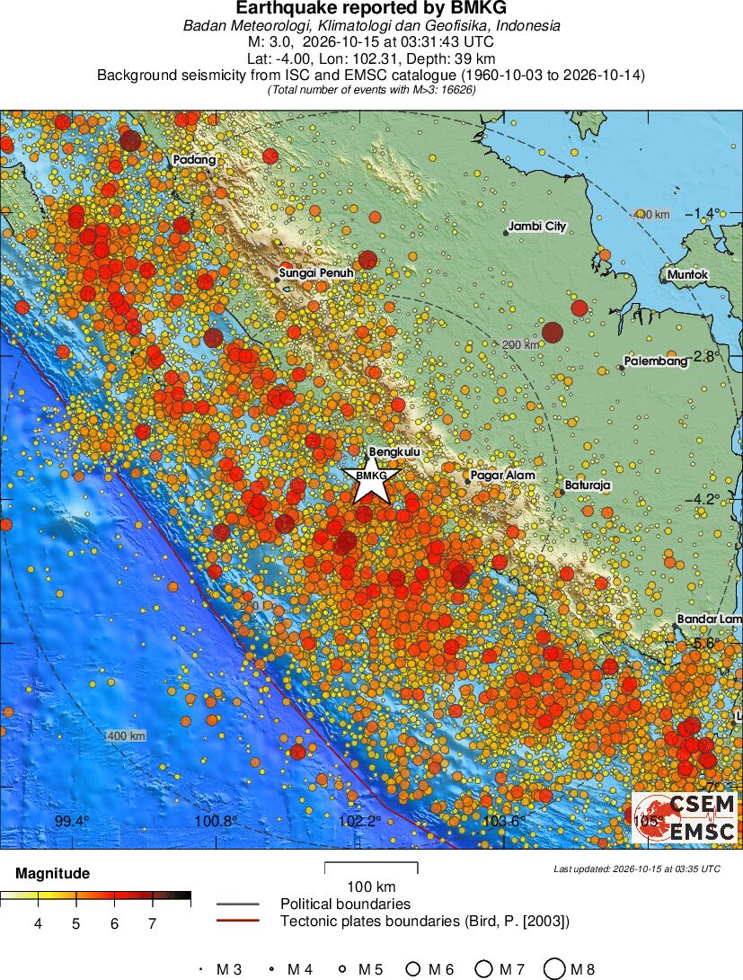 regional magnitude historical seismicity
