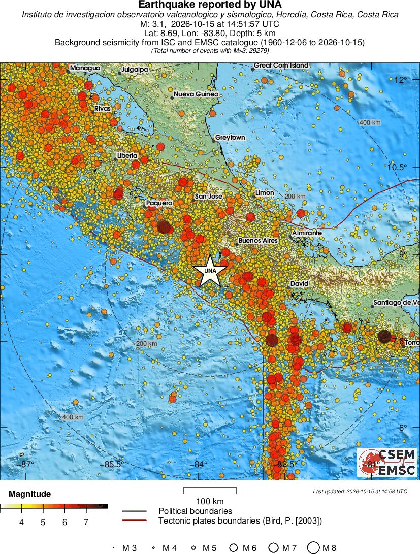 regional magnitude historical seismicity