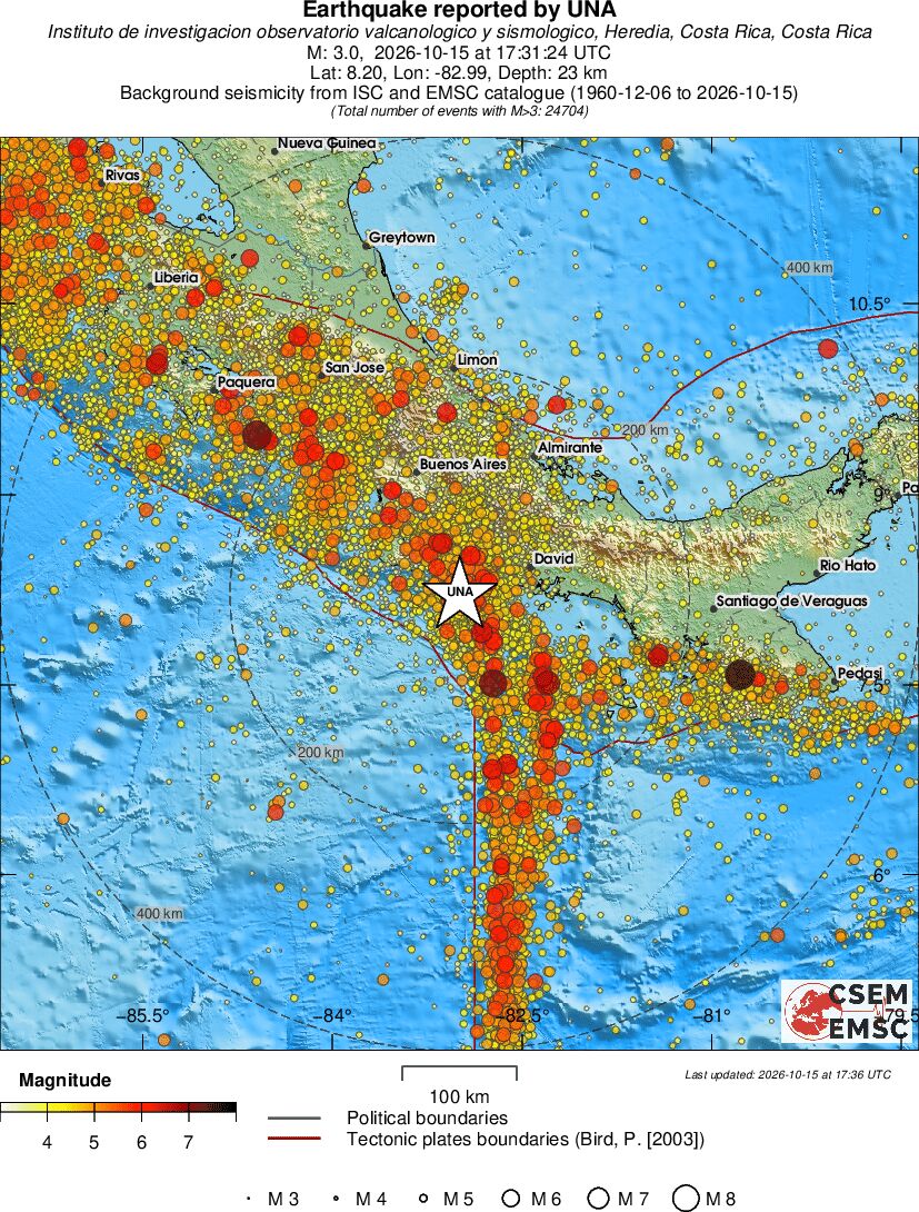 regional magnitude historical seismicity