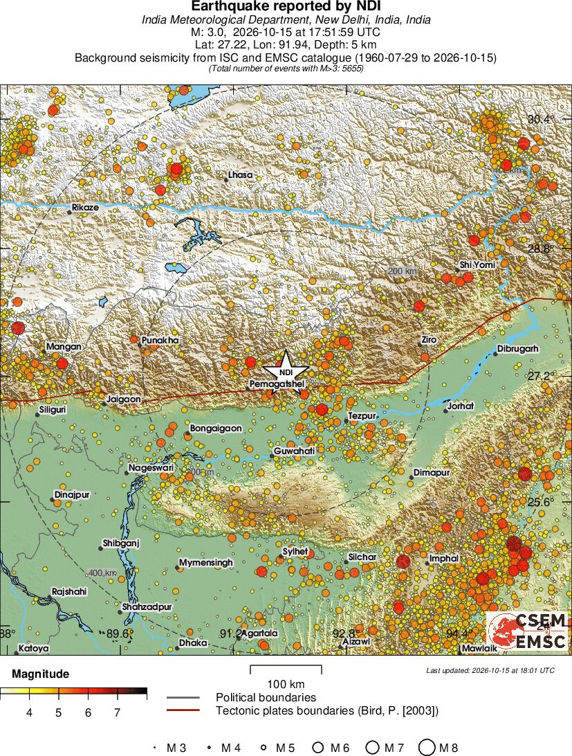 regional magnitude historical seismicity