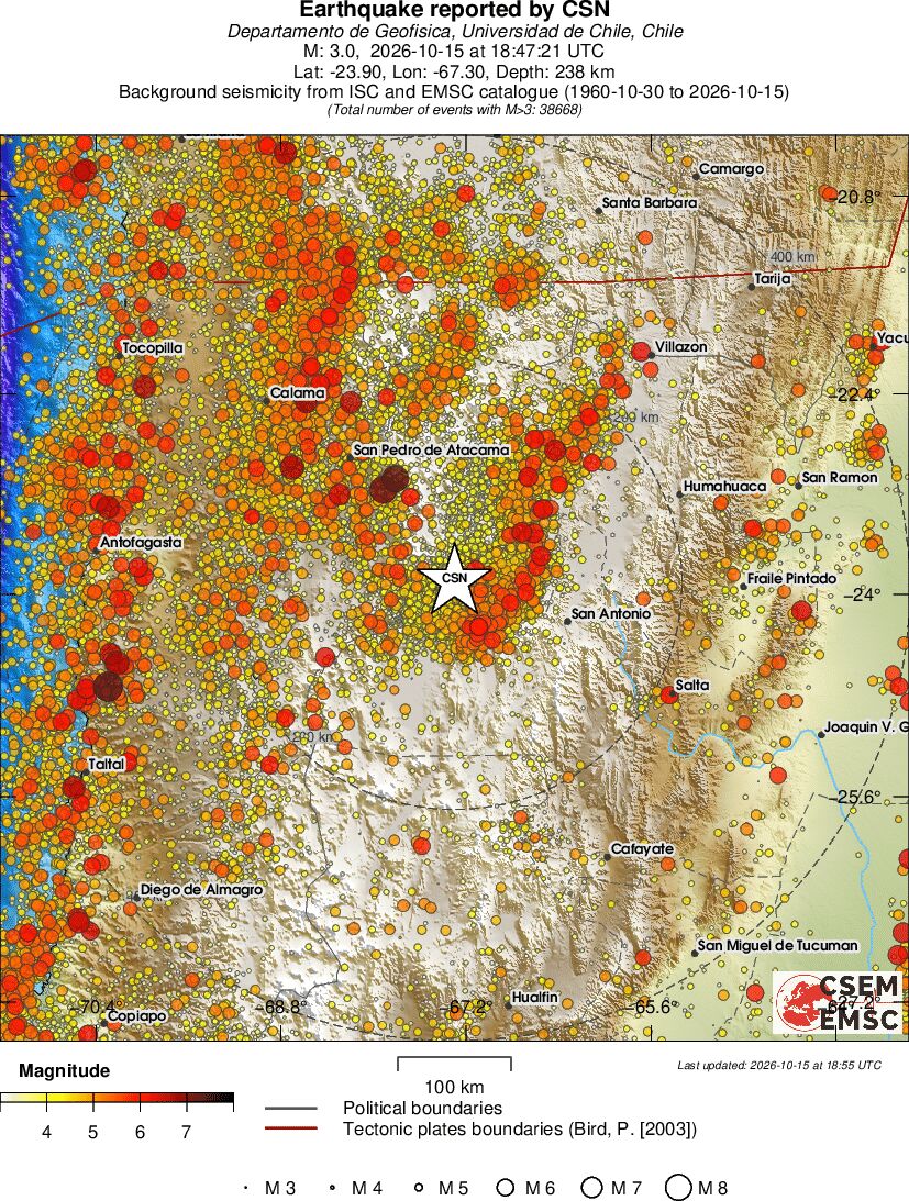 regional magnitude historical seismicity