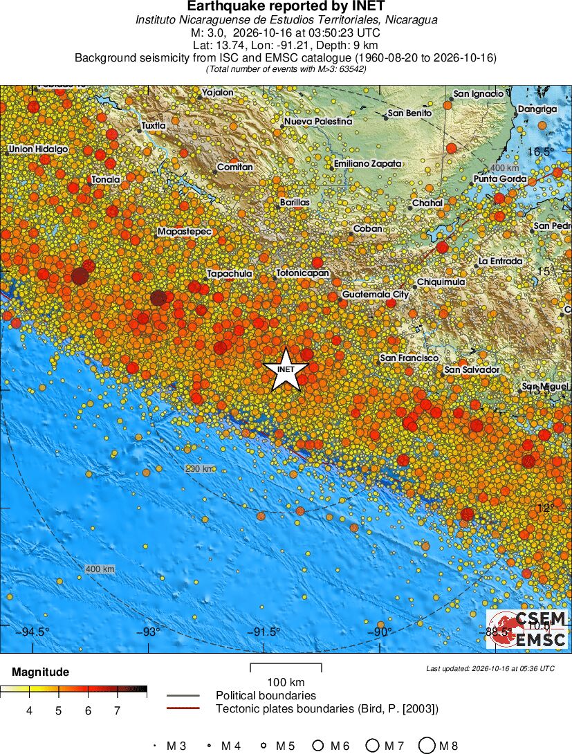 regional magnitude historical seismicity