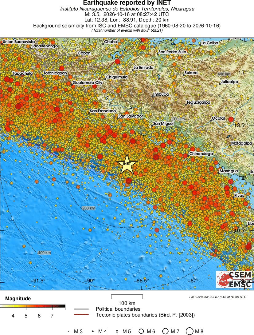 regional magnitude historical seismicity