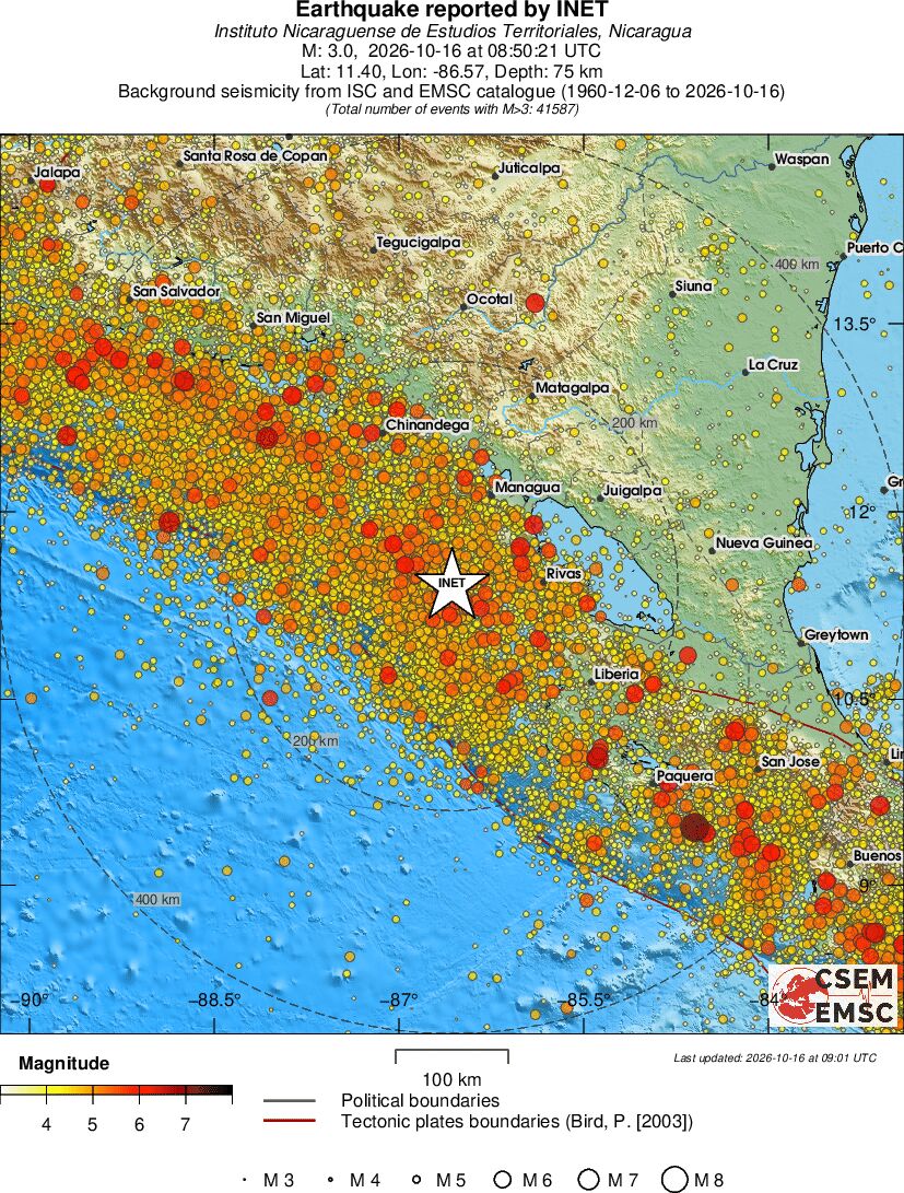 regional magnitude historical seismicity
