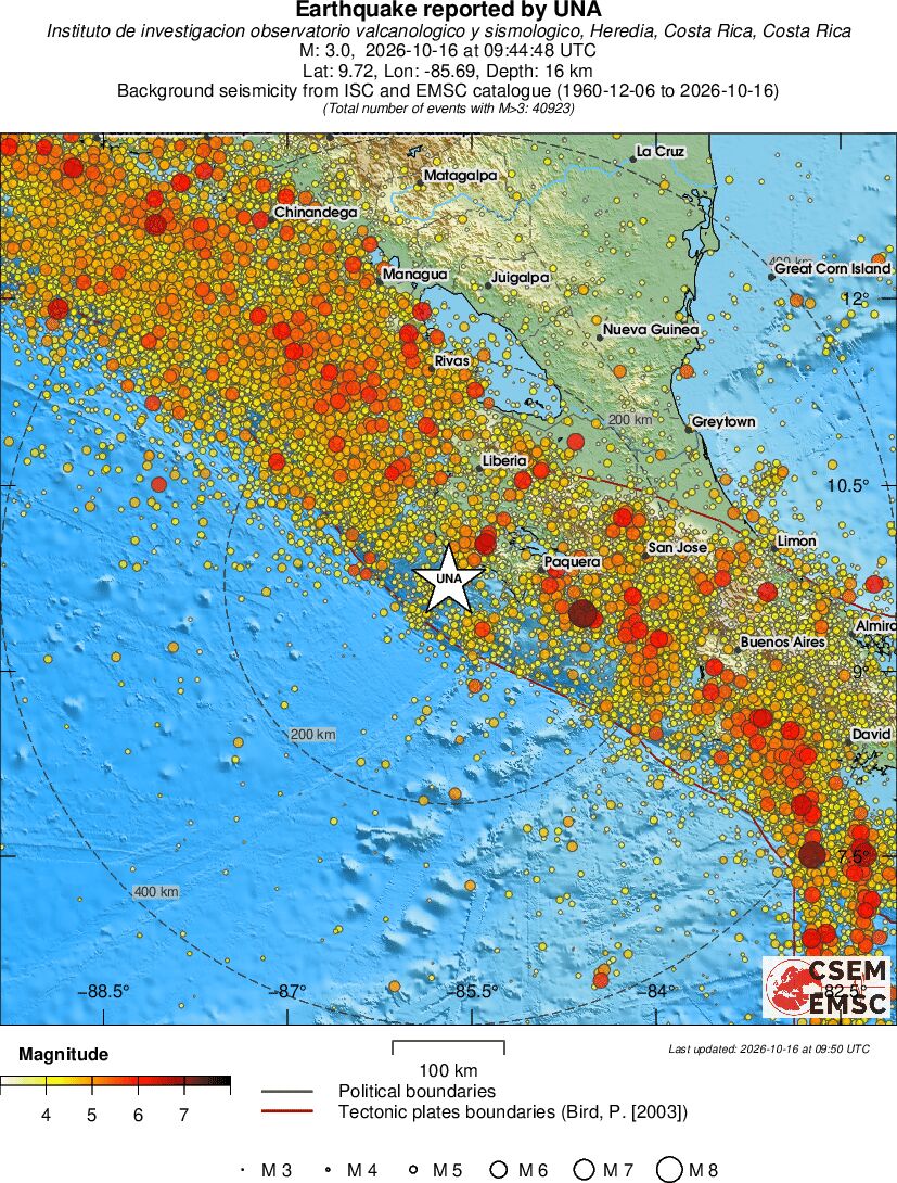 regional magnitude historical seismicity