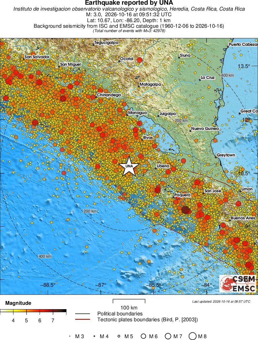 regional magnitude historical seismicity
