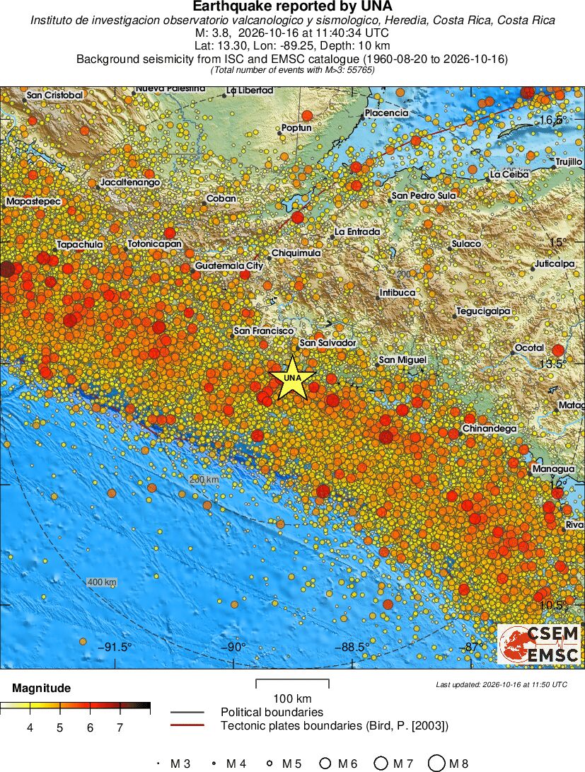 regional magnitude historical seismicity