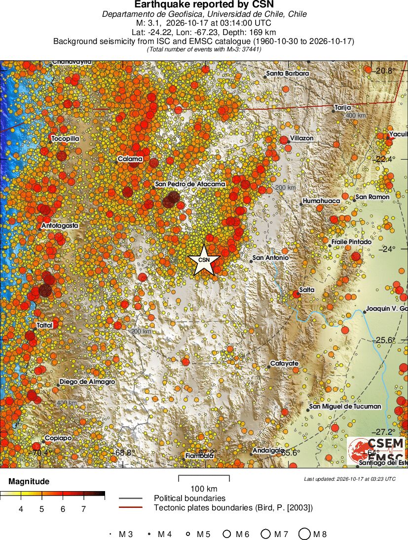 regional magnitude historical seismicity
