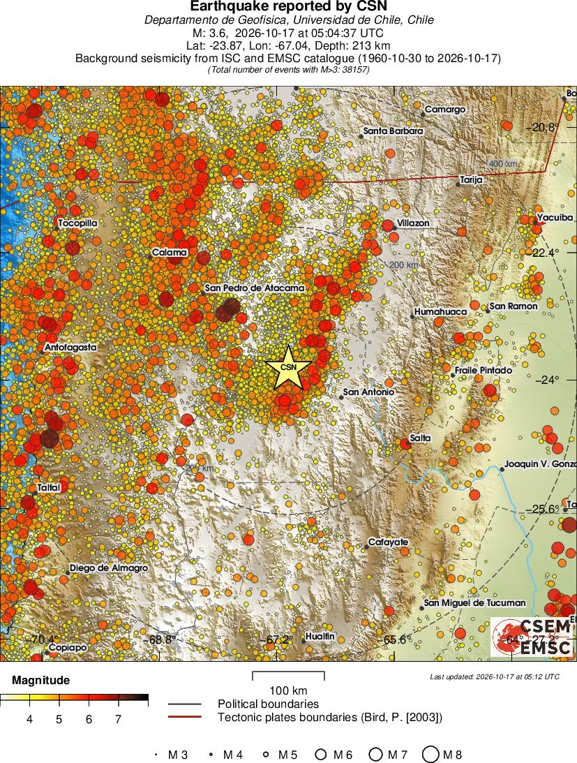 regional magnitude historical seismicity