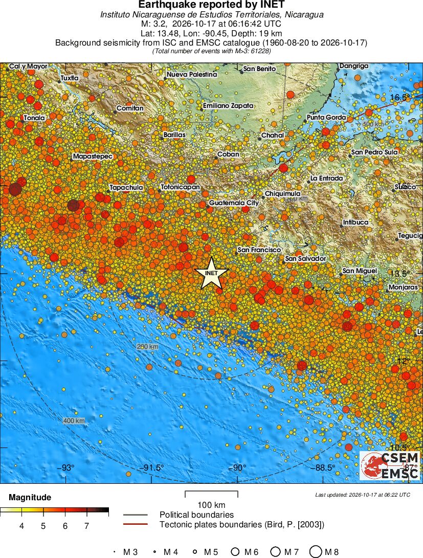 regional magnitude historical seismicity