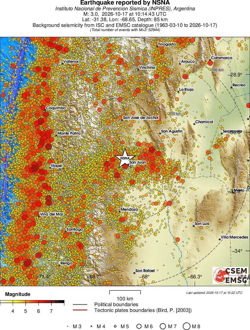 regional magnitude historical seismicity