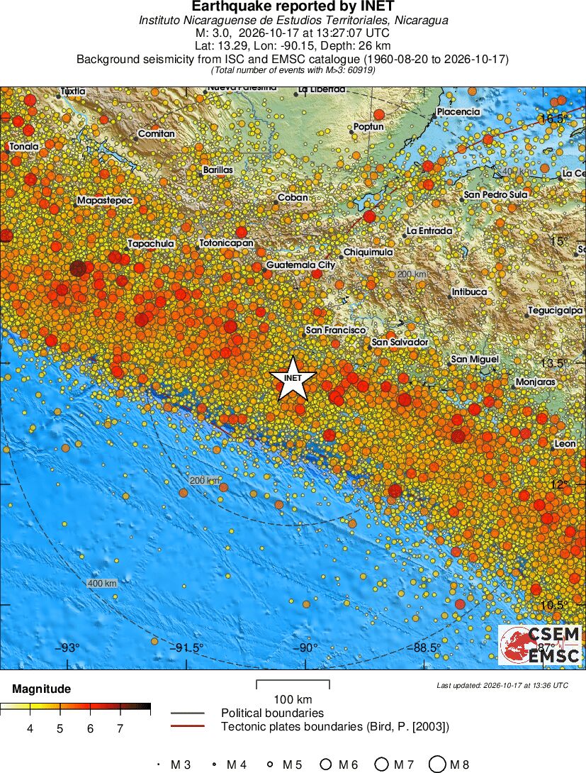 regional magnitude historical seismicity