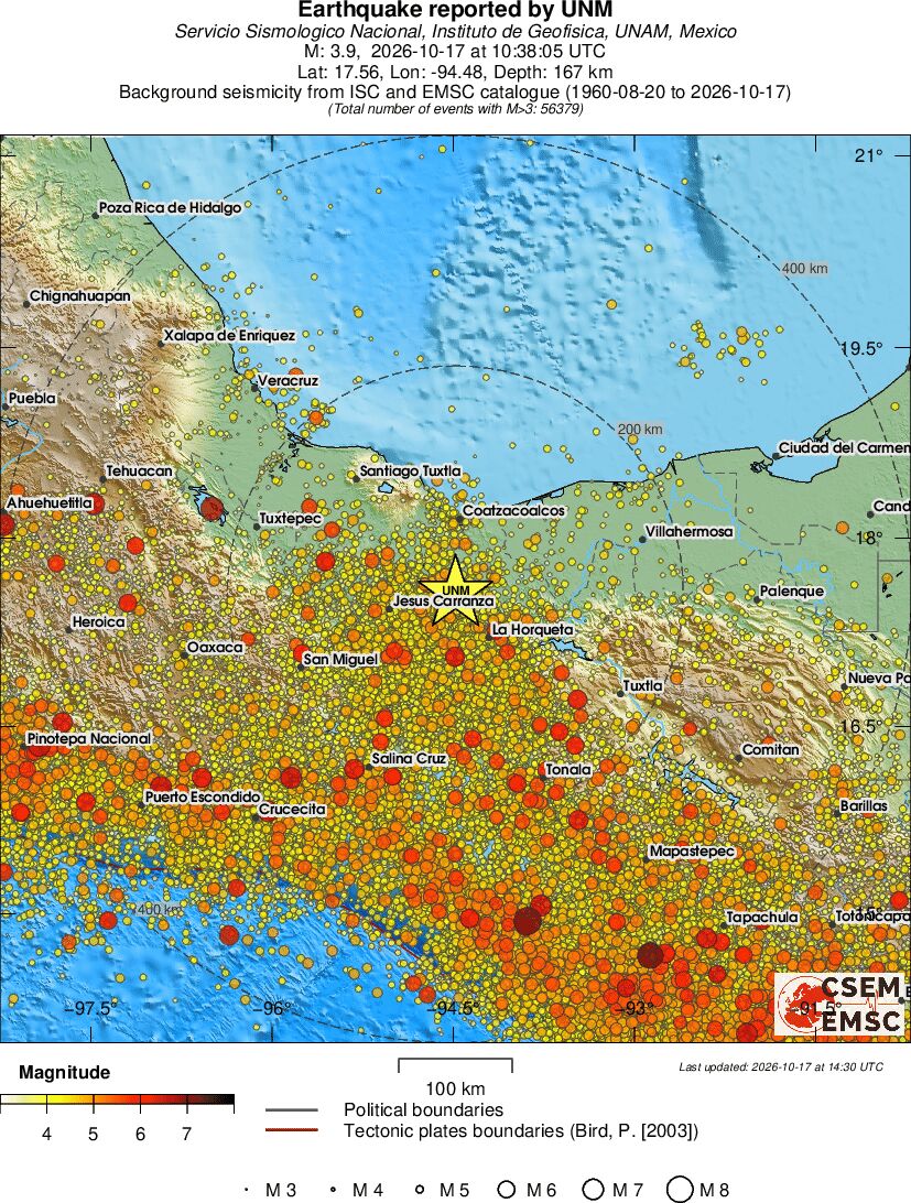 regional magnitude historical seismicity