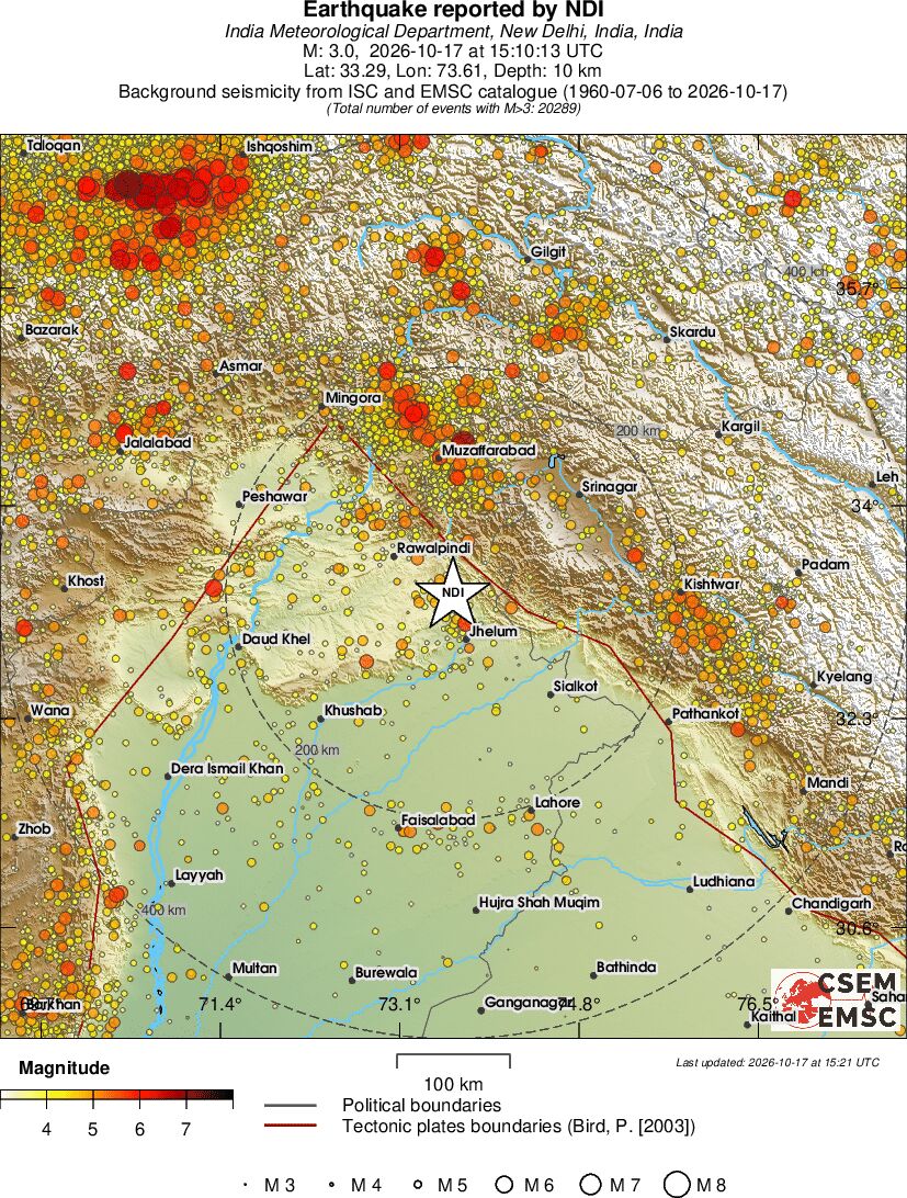 regional magnitude historical seismicity