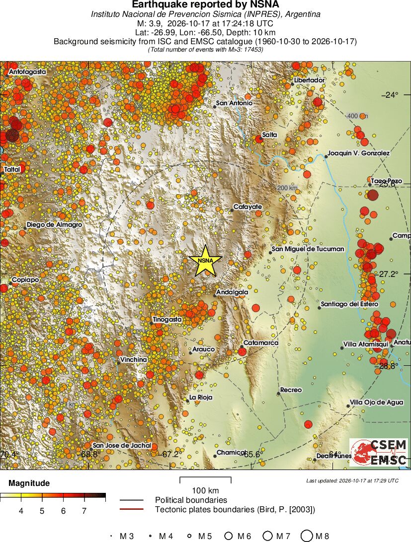 regional magnitude historical seismicity
