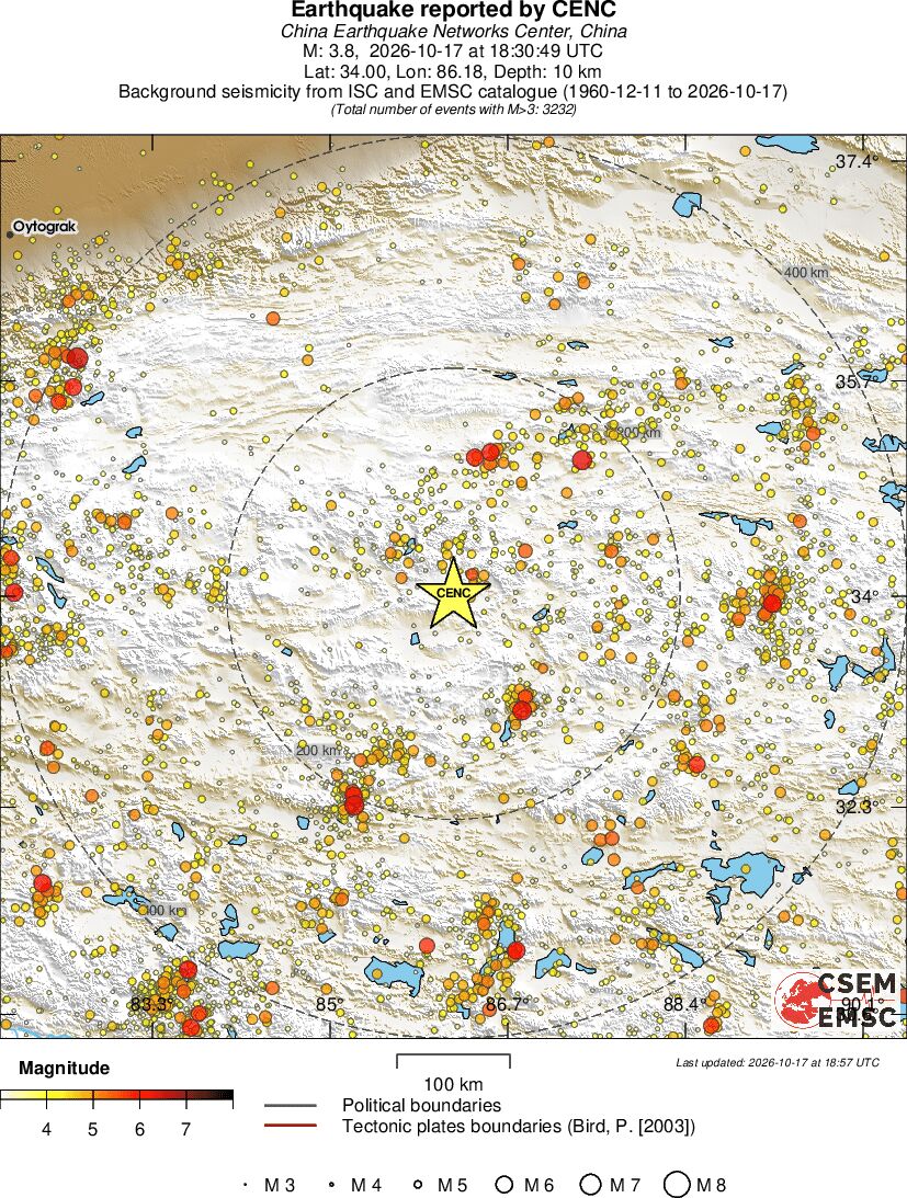 regional magnitude historical seismicity