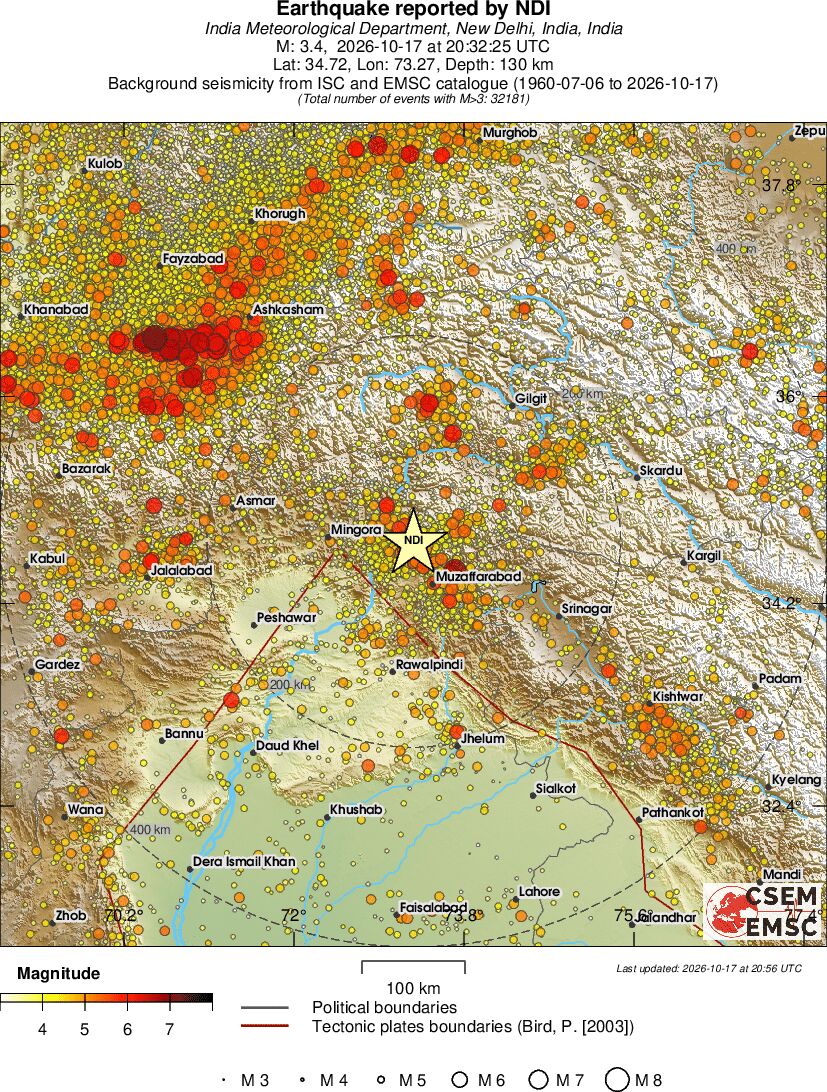regional magnitude historical seismicity