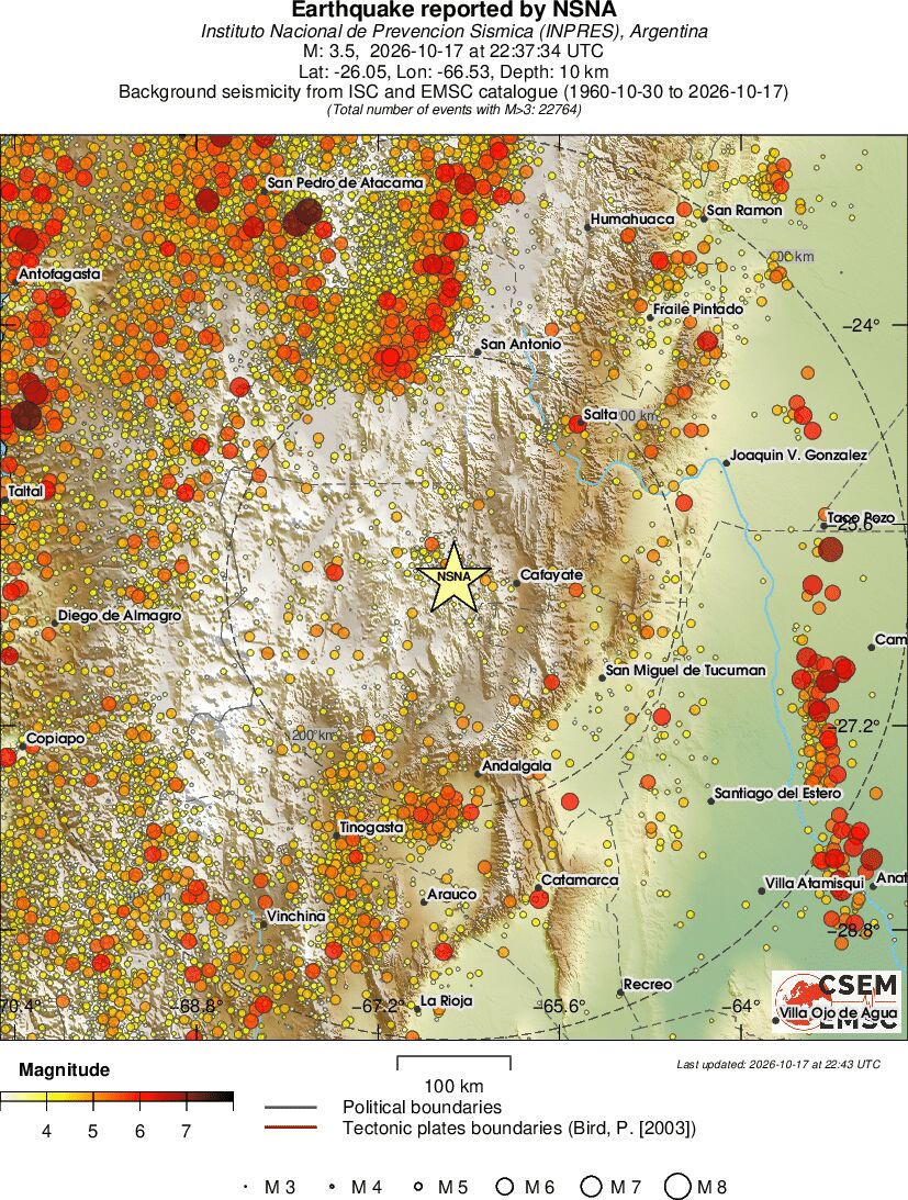 regional magnitude historical seismicity