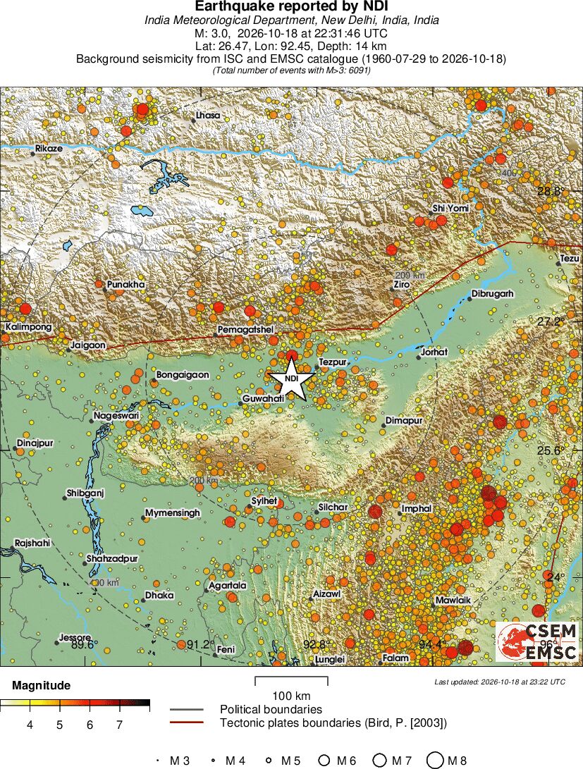 regional magnitude historical seismicity
