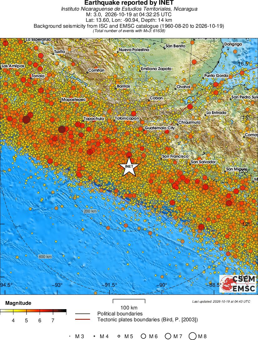 regional magnitude historical seismicity