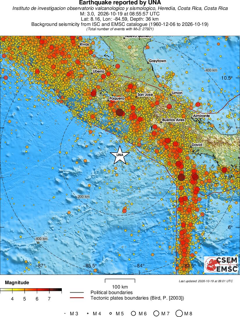 regional magnitude historical seismicity