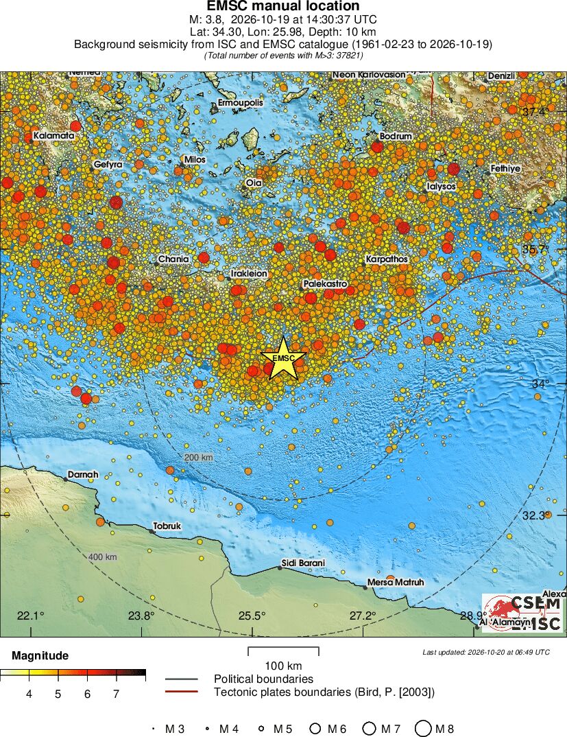 regional magnitude historical seismicity