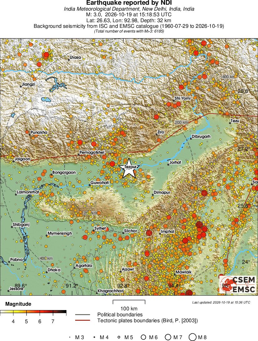 regional magnitude historical seismicity