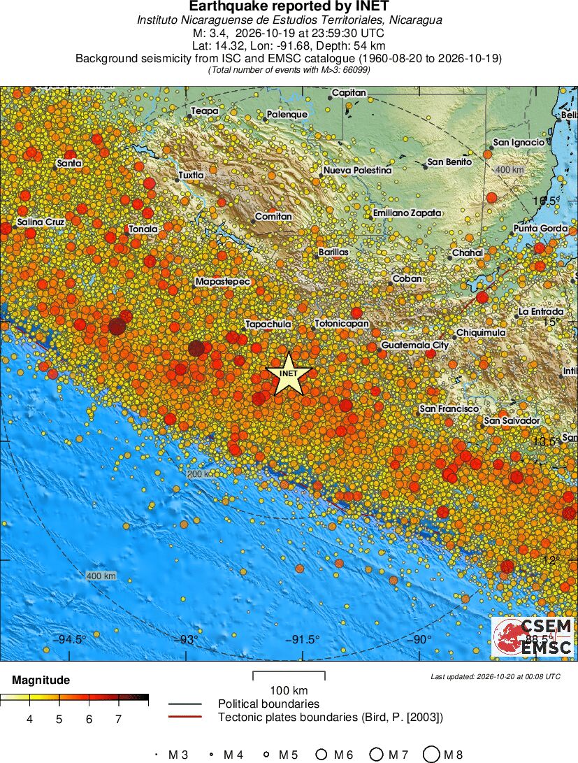 regional magnitude historical seismicity