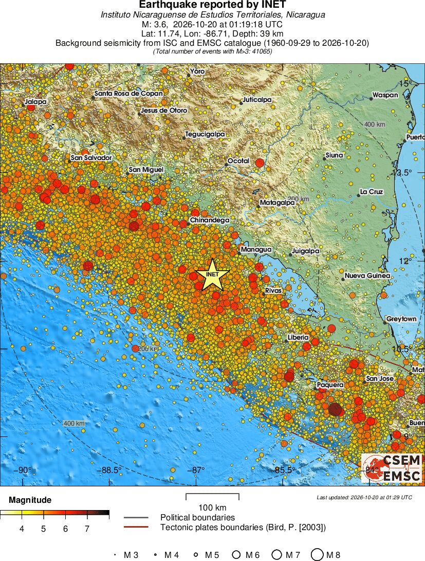 regional magnitude historical seismicity