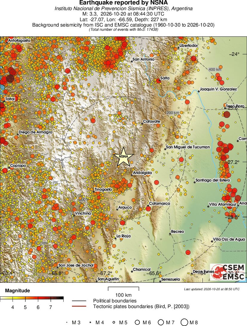 regional magnitude historical seismicity