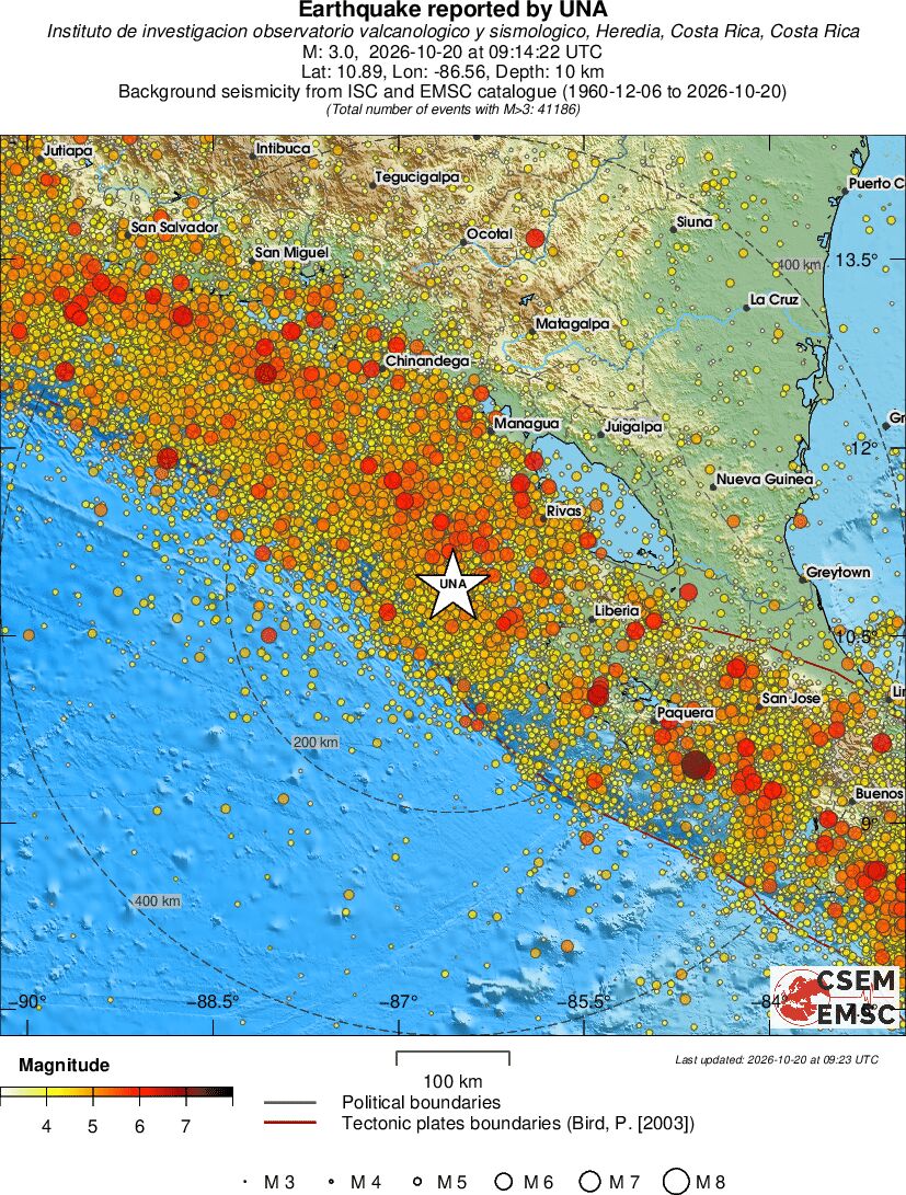 regional magnitude historical seismicity