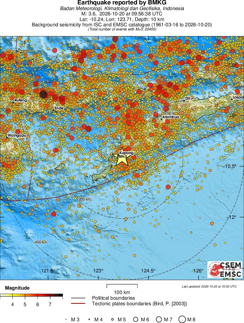 regional magnitude historical seismicity
