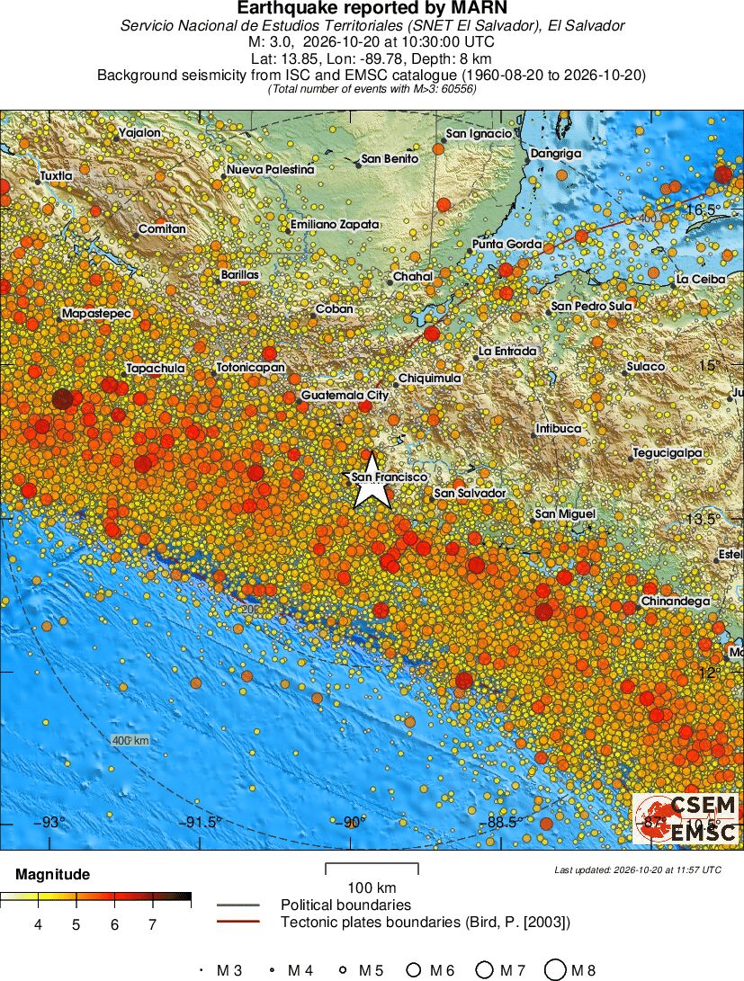 regional magnitude historical seismicity