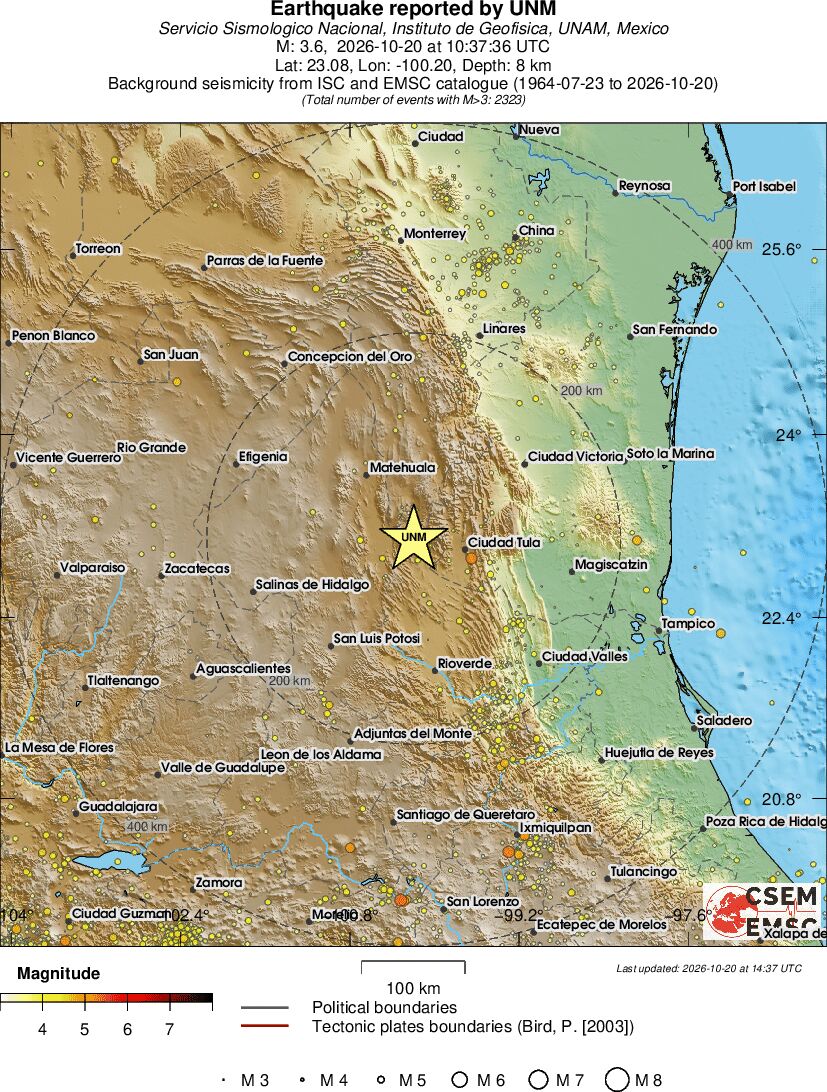 regional magnitude historical seismicity