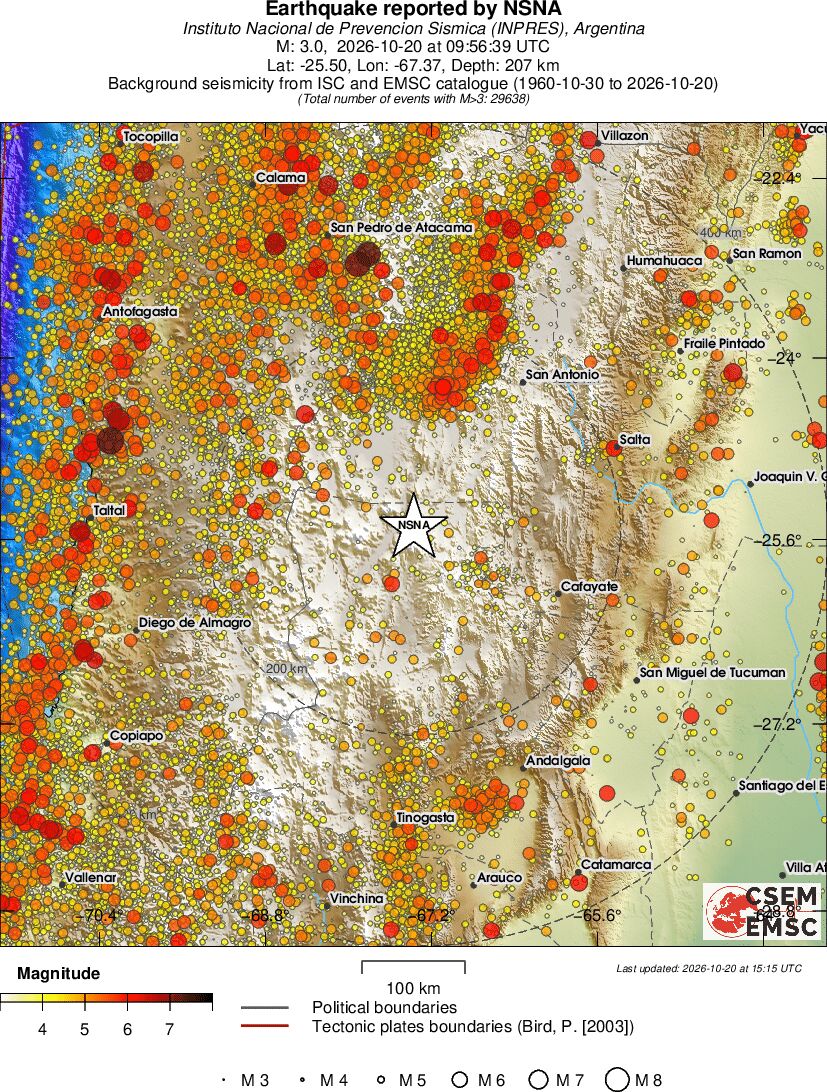 regional magnitude historical seismicity