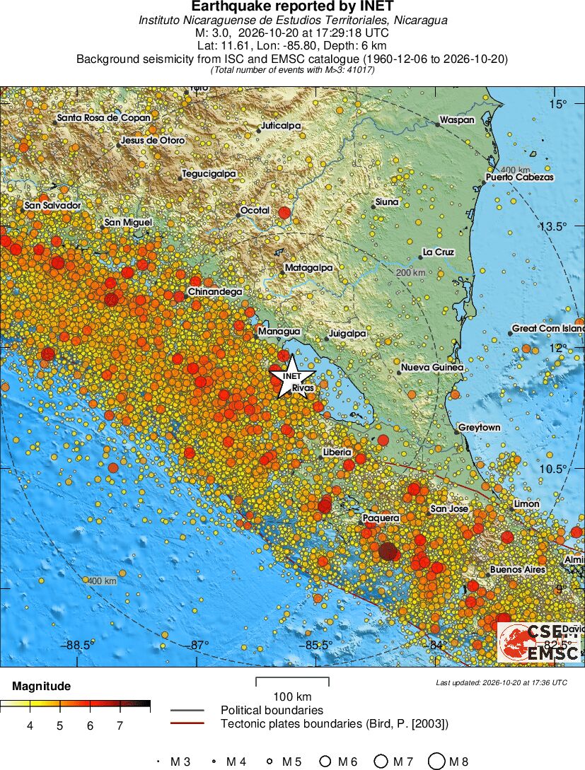 regional magnitude historical seismicity