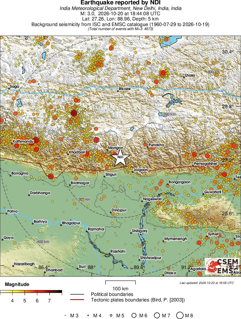 regional magnitude historical seismicity