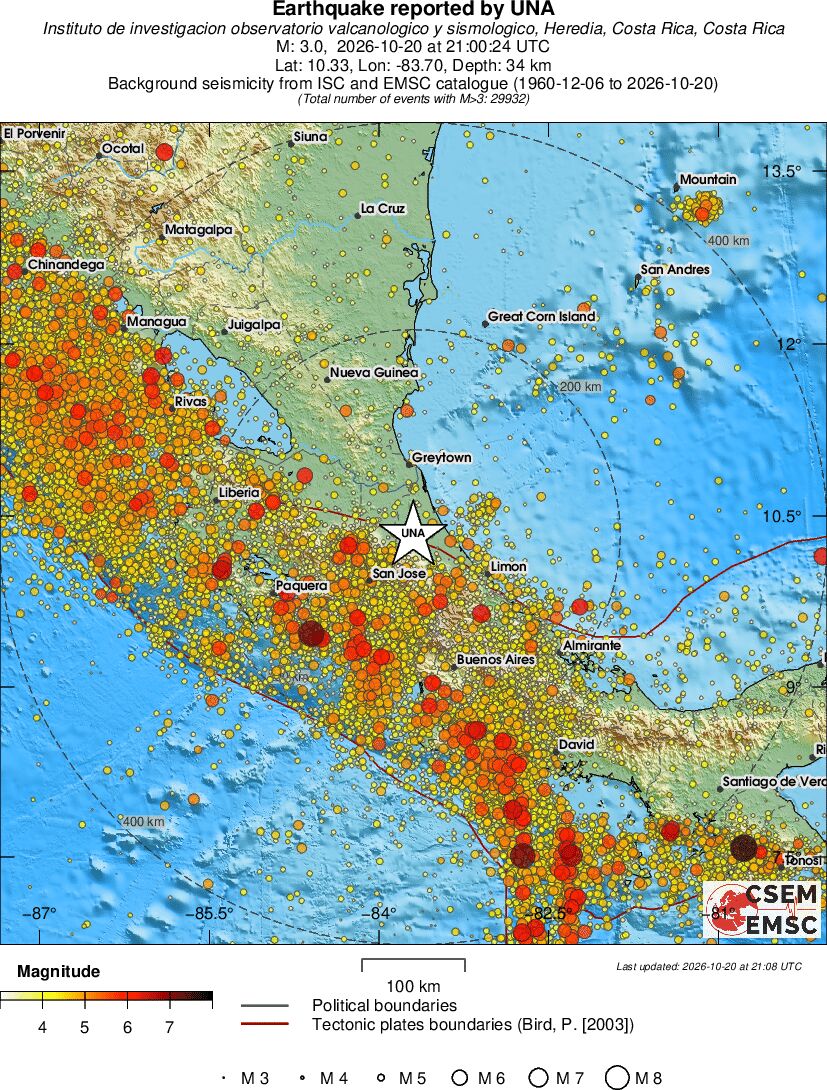 regional magnitude historical seismicity