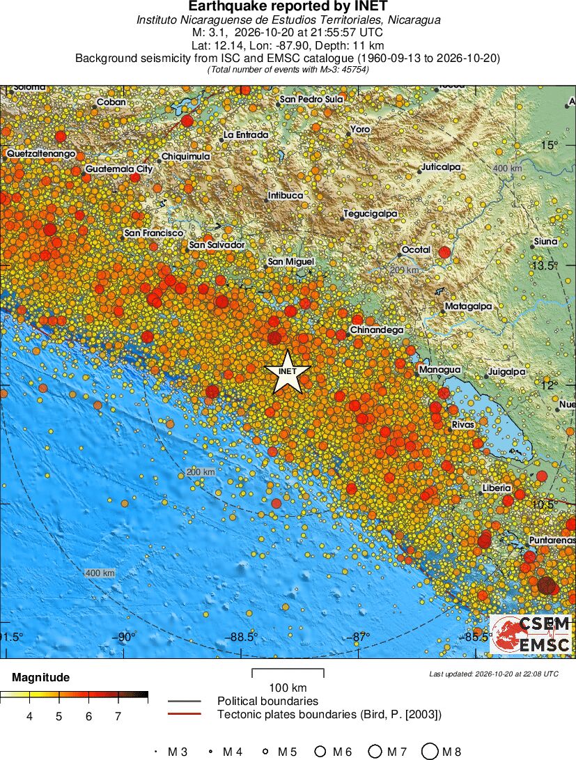 regional magnitude historical seismicity