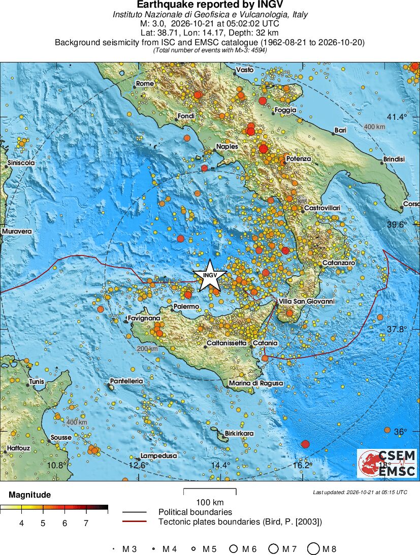 regional magnitude historical seismicity