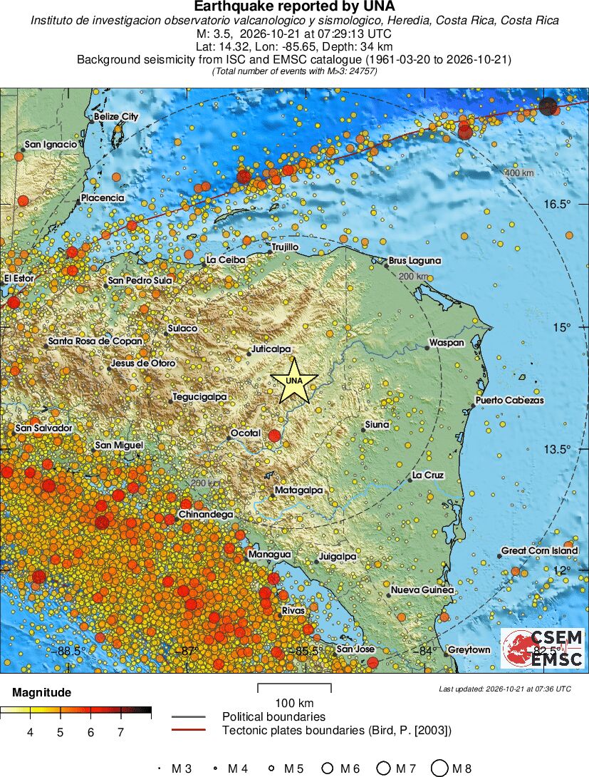 regional magnitude historical seismicity