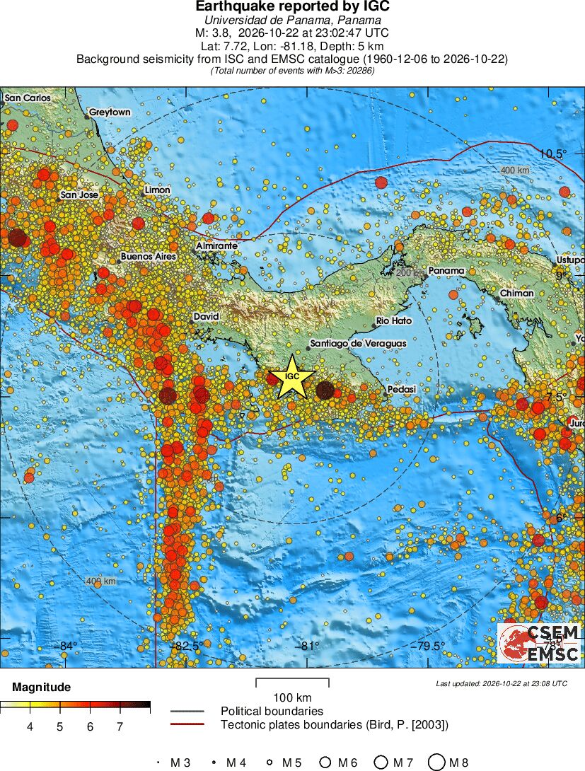 regional magnitude historical seismicity