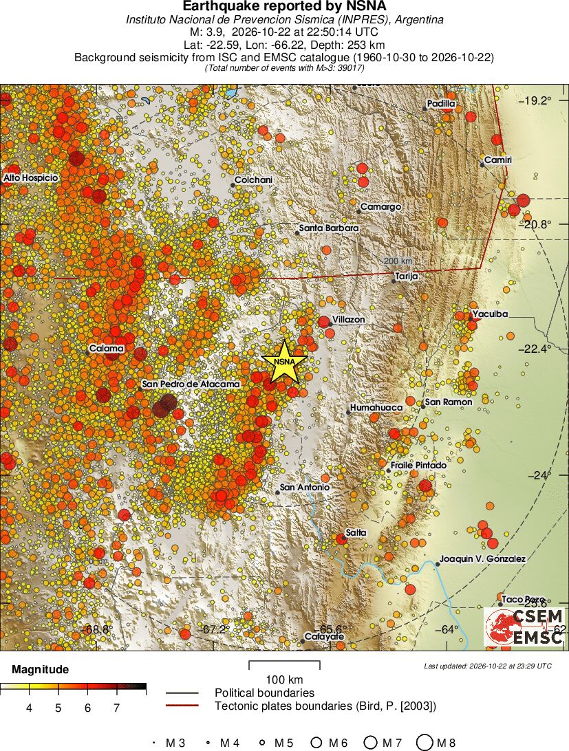 regional magnitude historical seismicity