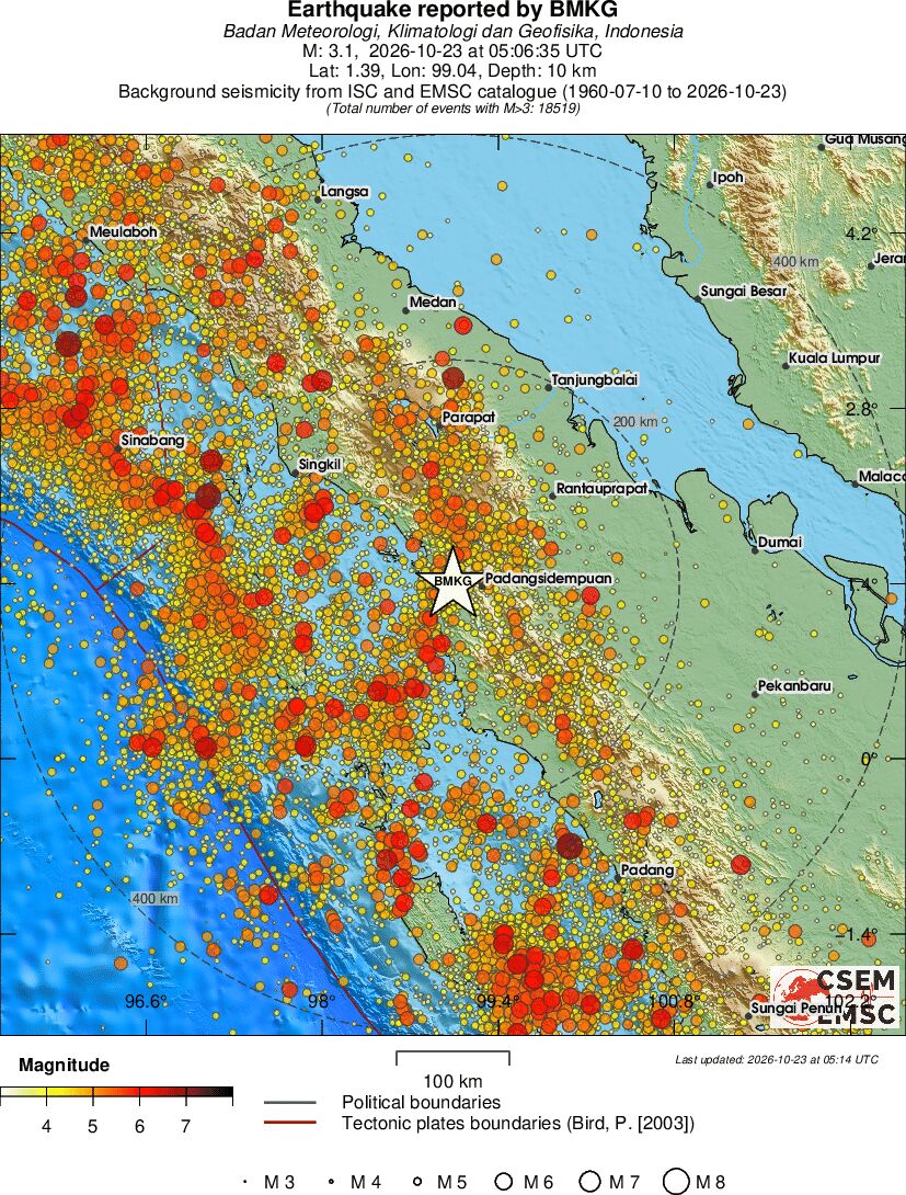 regional magnitude historical seismicity