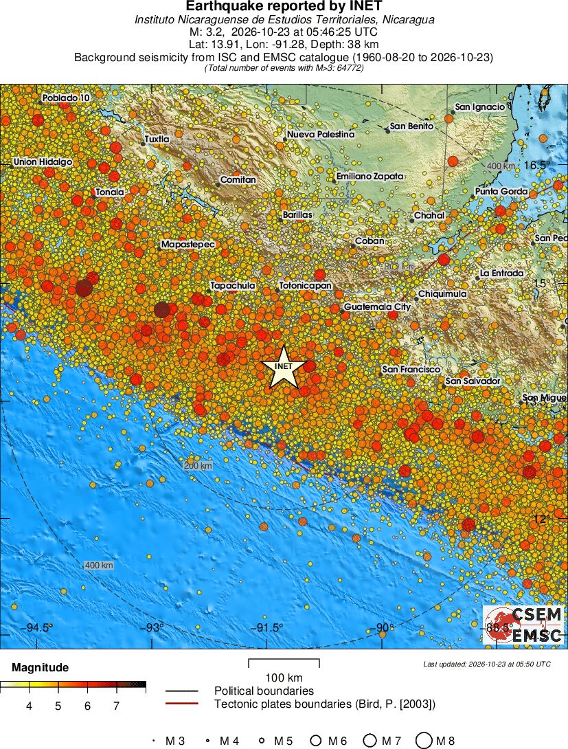 regional magnitude historical seismicity